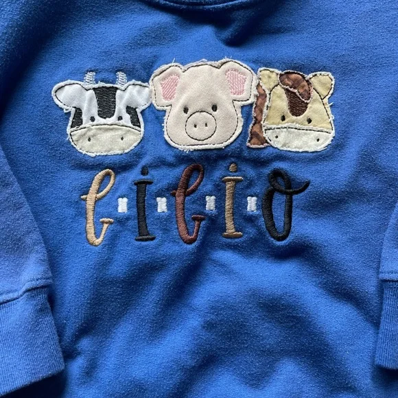 Toddler Embroidered Crewneck - Farm theme e-i-e-i-o - Picture 2 of 5